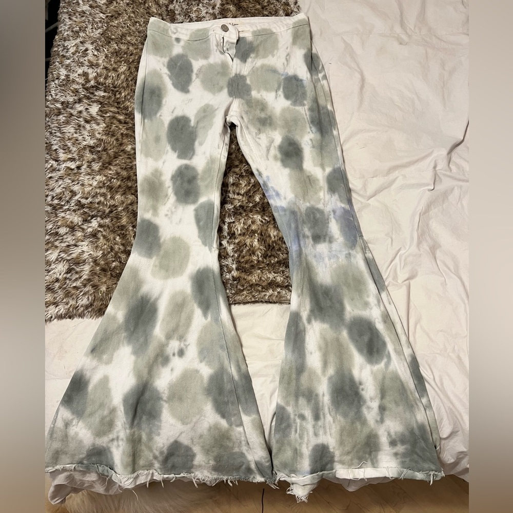 Tie Dyed Bell Bottom Jeans